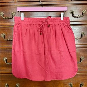 Willi Smith 100% Linen Skirt with Elastic Waist and Drawstring